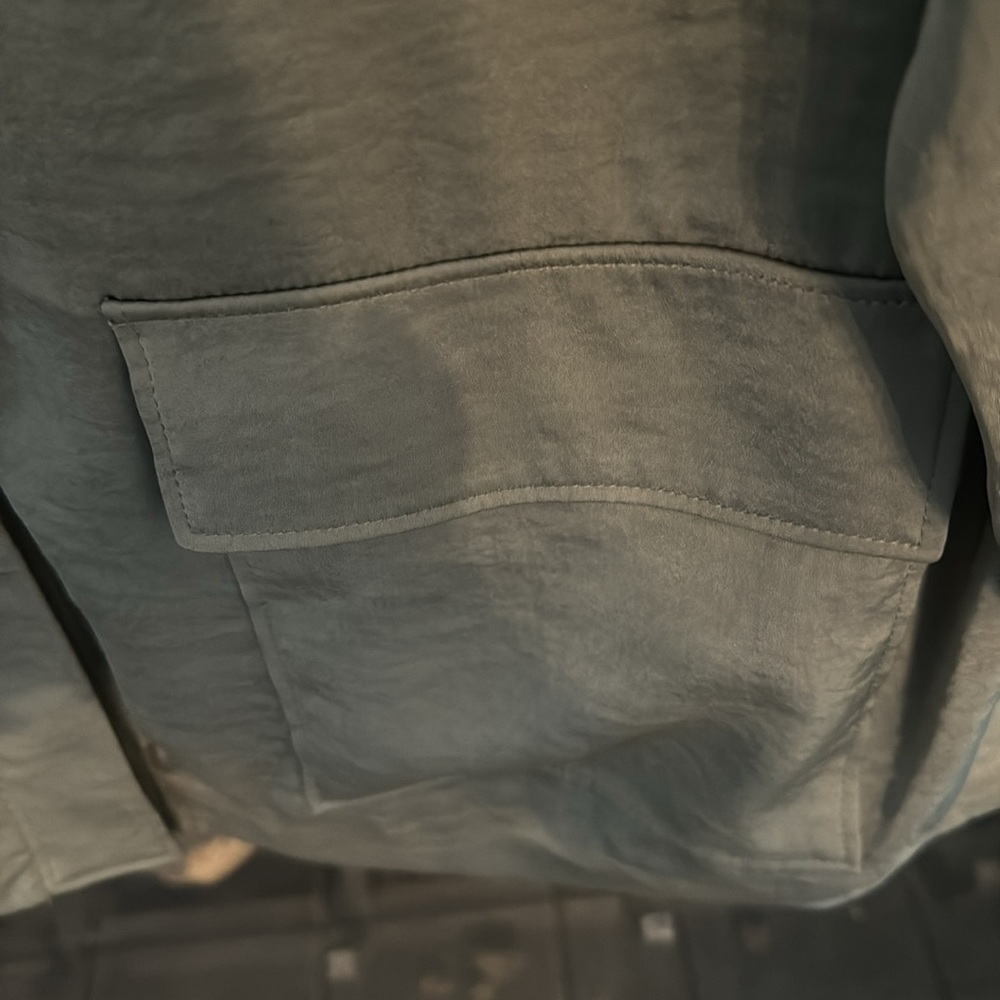 Chicos Five Button, Green Lightweight Jacket - image 5